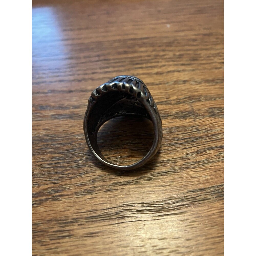 Native American Indian Chief Ring Silver Tone sz 11 Headdress Southwest Western - Picture 3 of 4